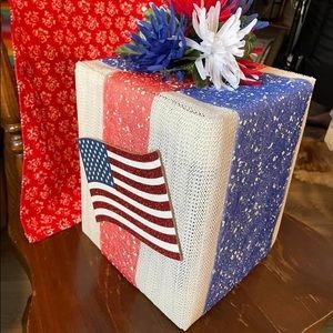 Memorial Day/ 4th July lighted box
